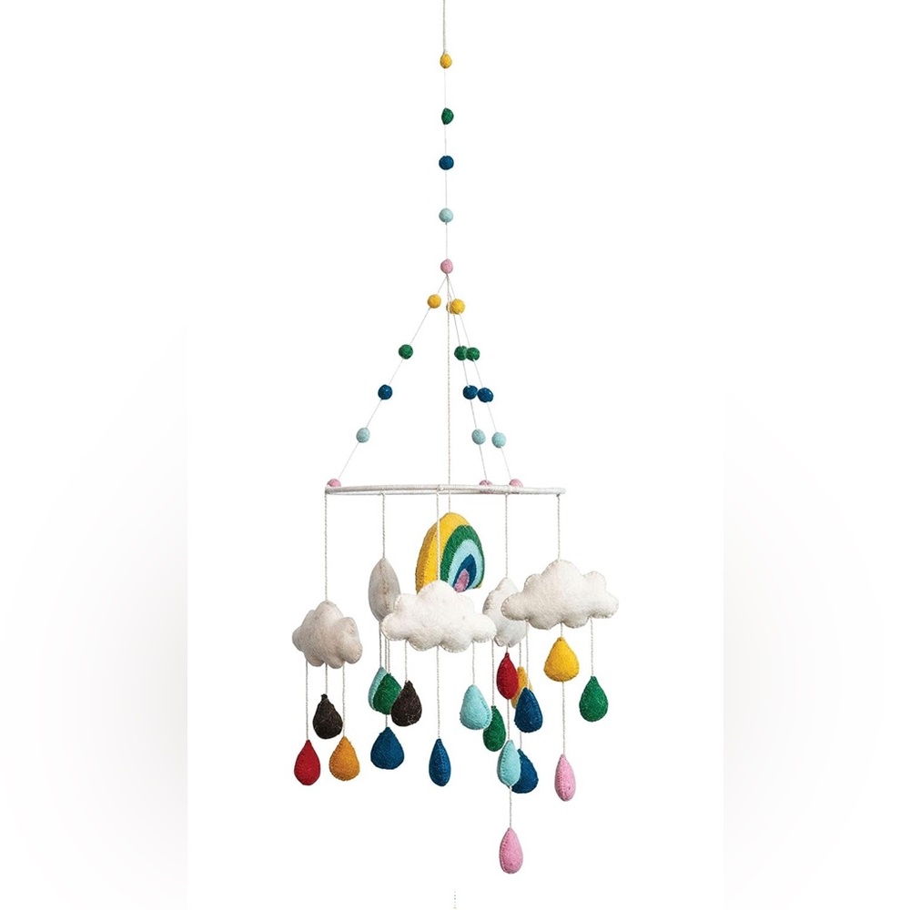 Wool Rainbow Mobile New in Package
